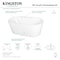 Aqua Eden Freestanding Bathtubs, 59.06 L, 29.31 W, White, Acrylic VT7DE593023 - alternate 2